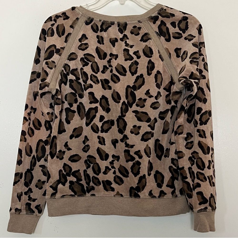 Juicy Couture Velour Pullover Sweatshirt Animal Print Vintage Late 00s XS Small - Picture 6 of 9